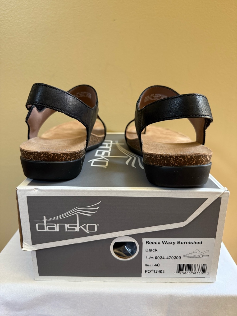 DANSKO Reece Leather Toe-Loop Sandal, Sz EU40/US9.5-10, NWT - Picture 7 of 8